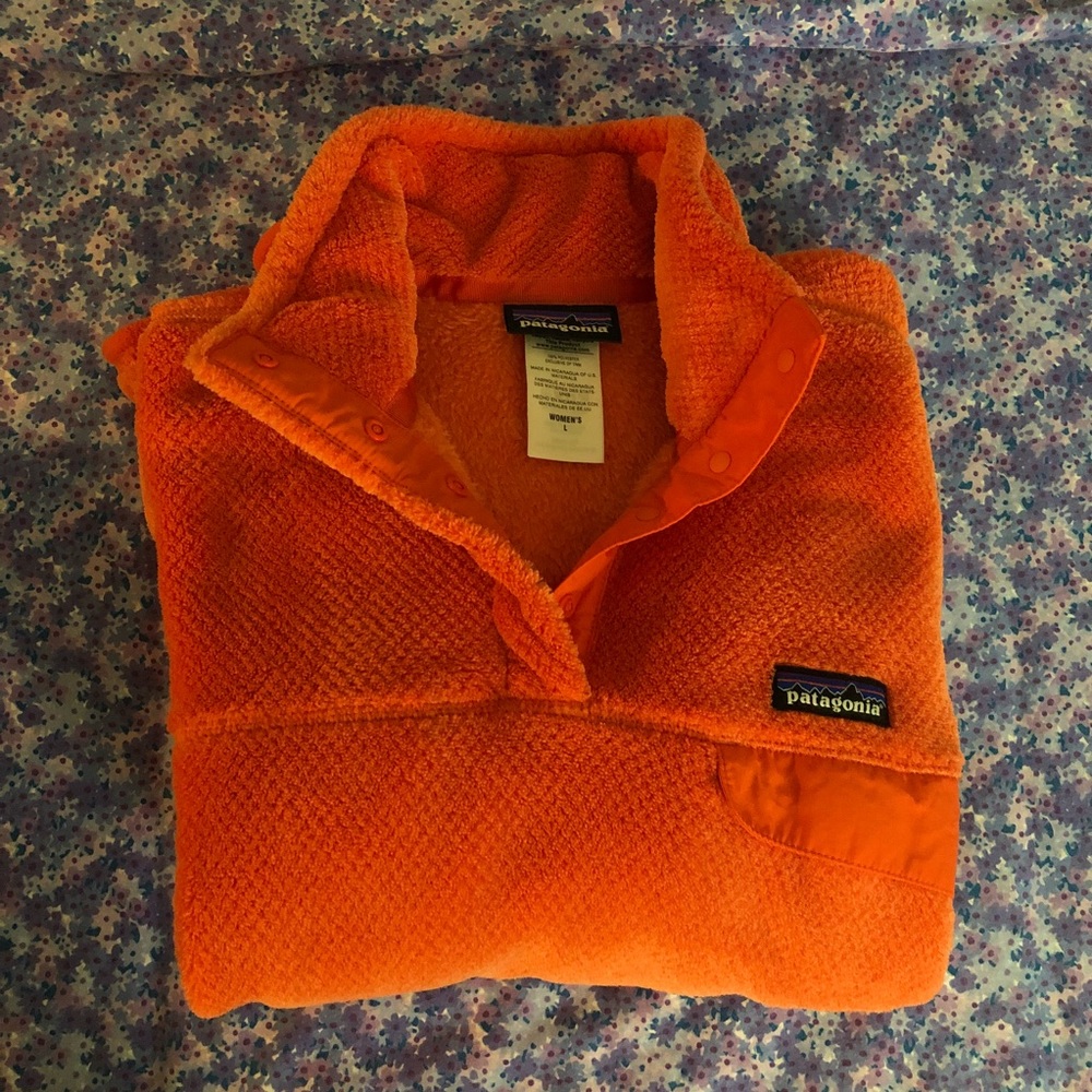 Patagonia Retool Fleece Pullover - Orange Large